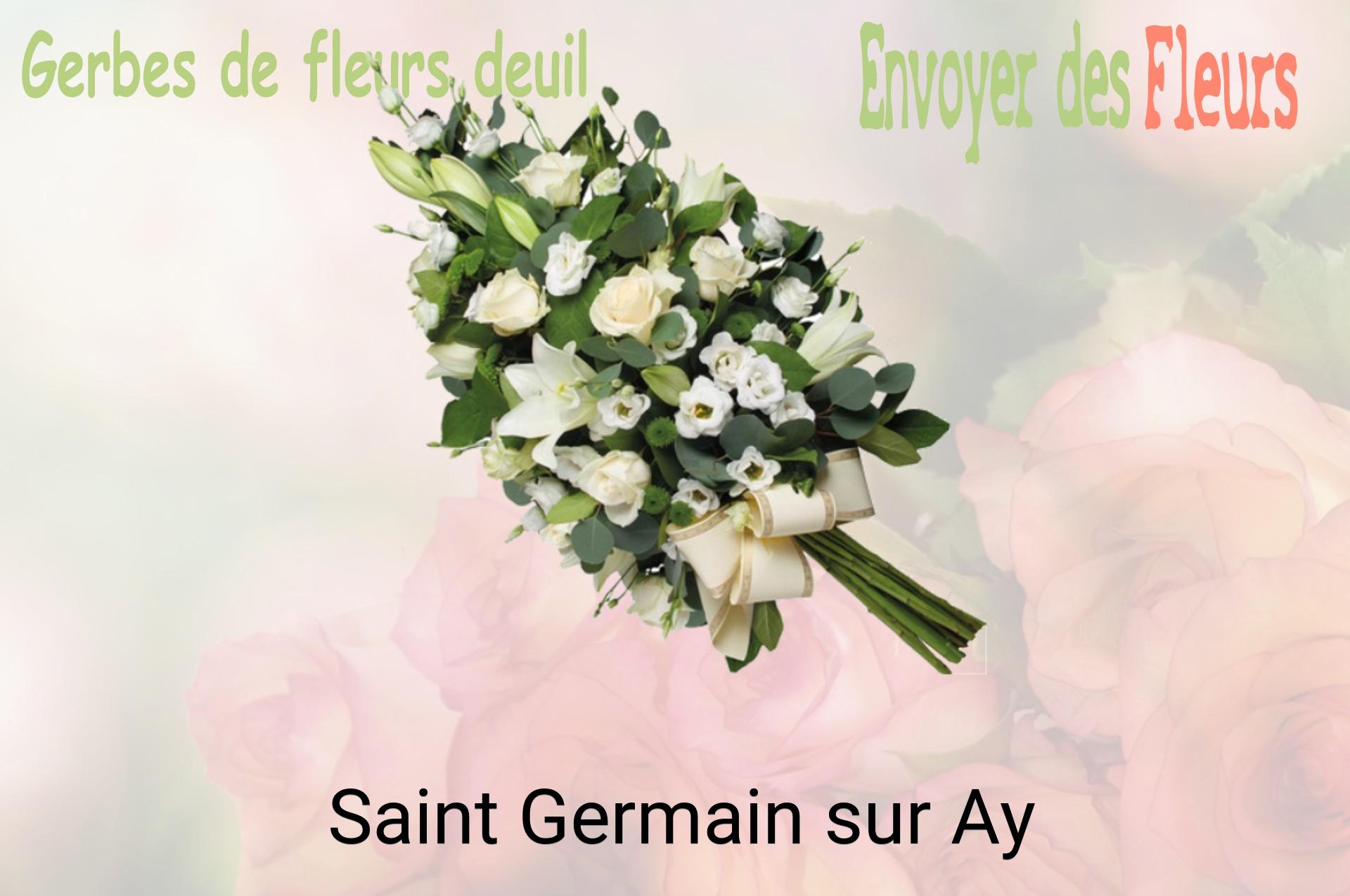 Gerbe de fleurs de deuil livrée à Saint-Germain-sur-Ay
